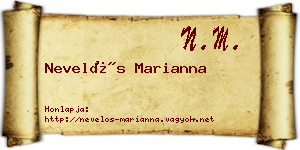Nevelős Marianna névjegykártya